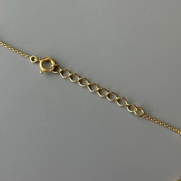 14k Gold Modern Ball Anklet - Picture 6 of 8